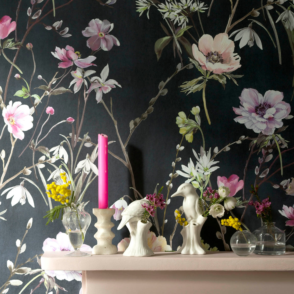 Maytime Navy wallpaper by Woodchip & Magnolia