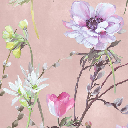 Maytime Dusky Pink wallpaper by Woodchip & Magnolia