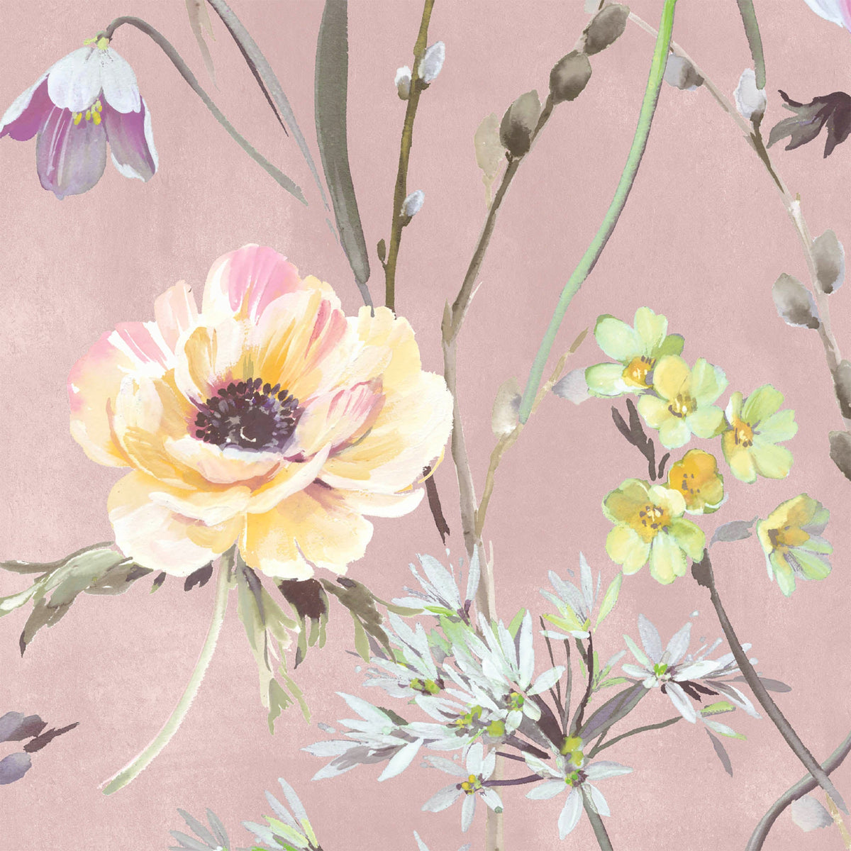 Maytime Dusky Pink wallpaper by Woodchip & Magnolia