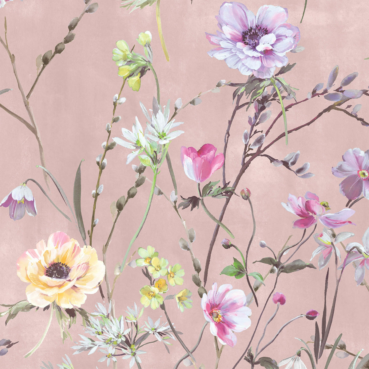 Maytime Dusky Pink wallpaper by Woodchip & Magnolia