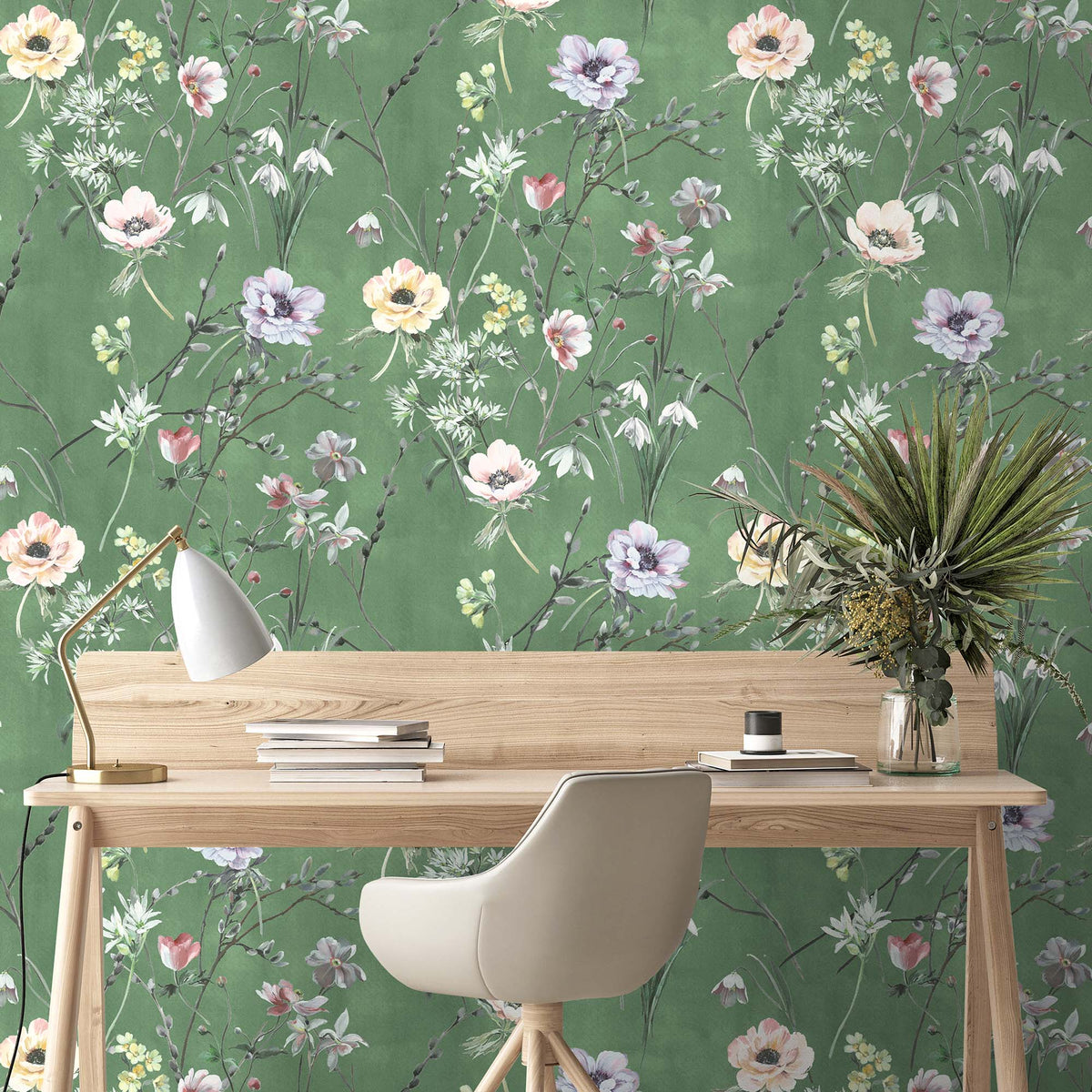 Maytime Evergreen wallpaper by Woodchip & Magnolia