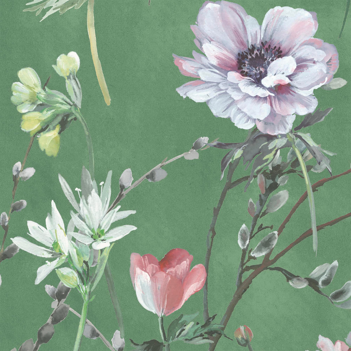 Maytime Evergreen wallpaper by Woodchip & Magnolia