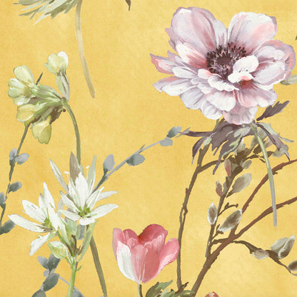 Maytime Sunny Yellow wallpaper by Woodchip & Magnolia