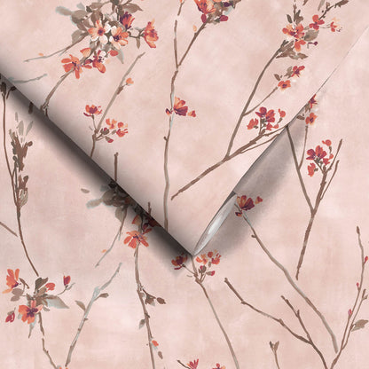 Blossom Burnt Orange & Blush wallpaper by Woodchip & Magnolia