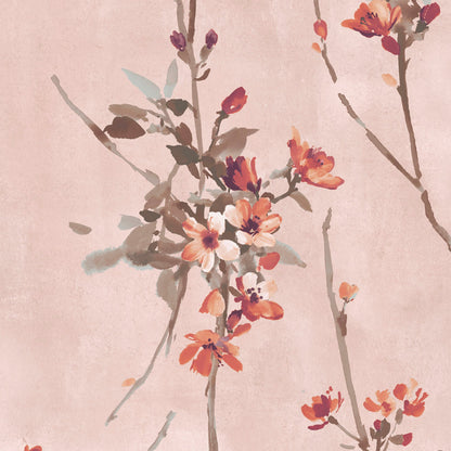 Blossom Burnt Orange & Blush wallpaper by Woodchip & Magnolia