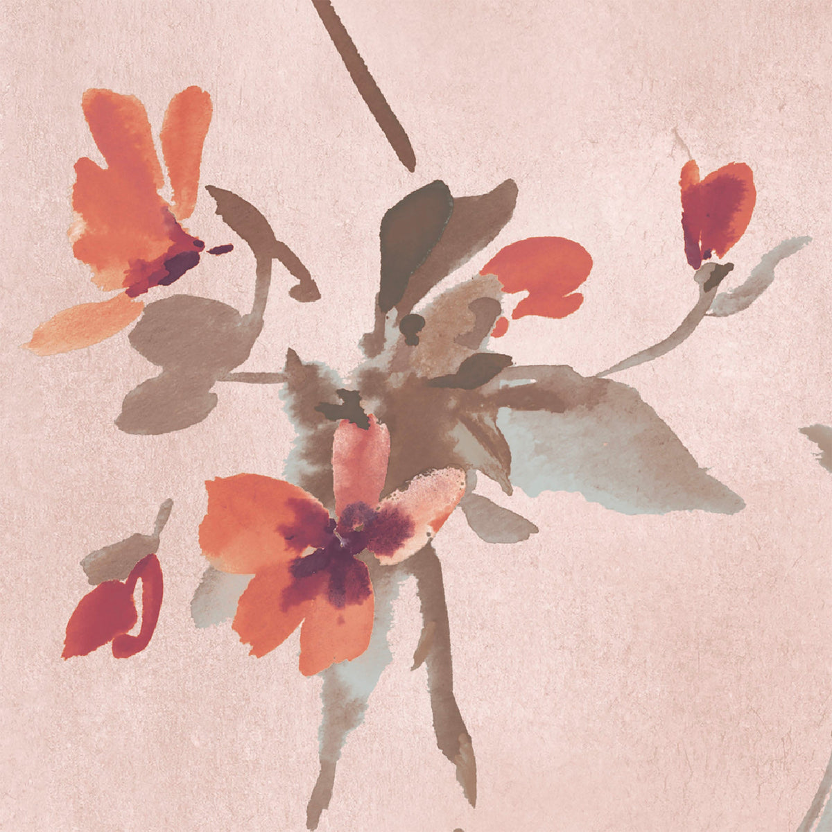 Blossom Burnt Orange & Blush wallpaper by Woodchip & Magnolia