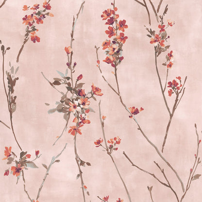 Blossom Burnt Orange & Blush wallpaper by Woodchip & Magnolia