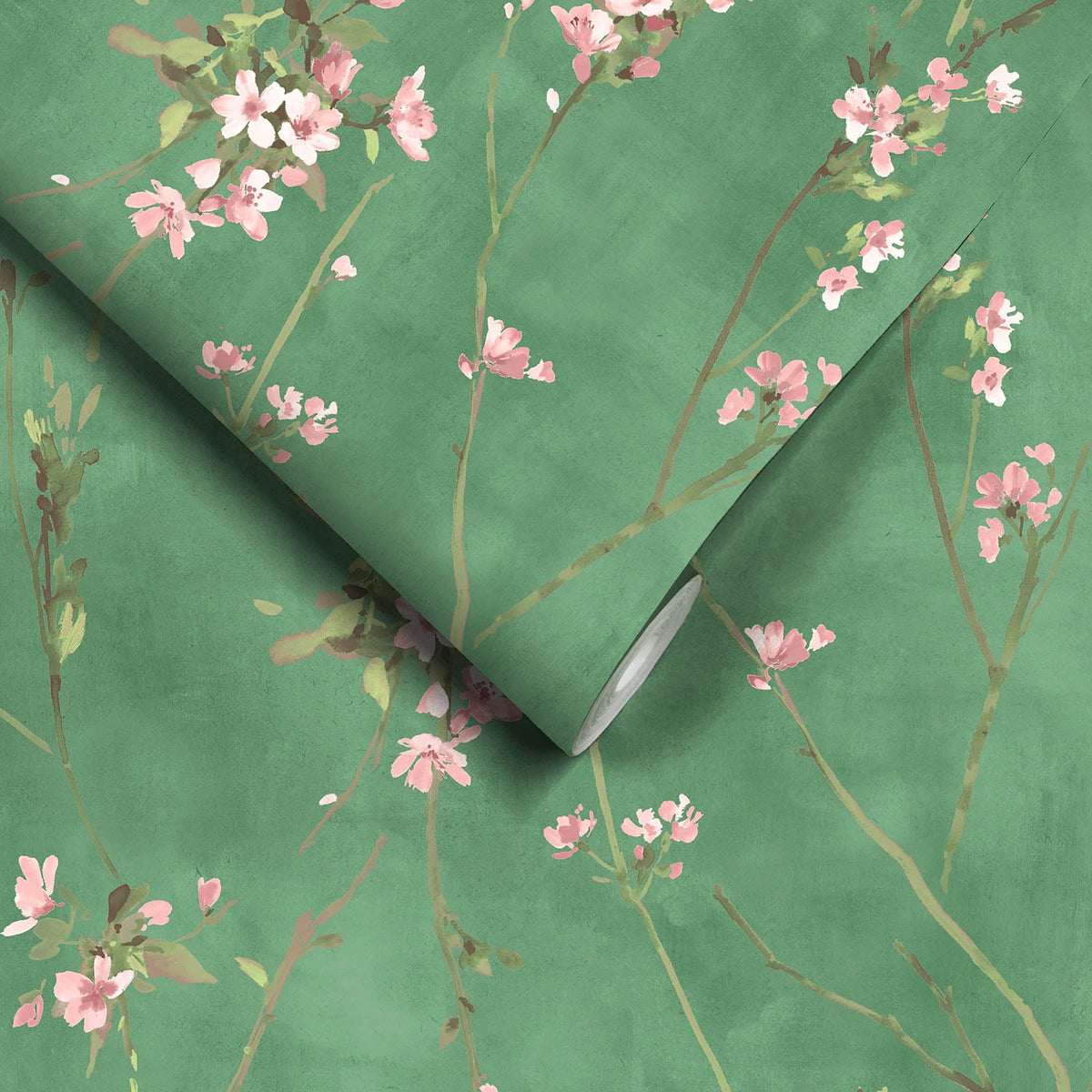 Blossom Evergreen wallpaper by Woodchip & Magnolia