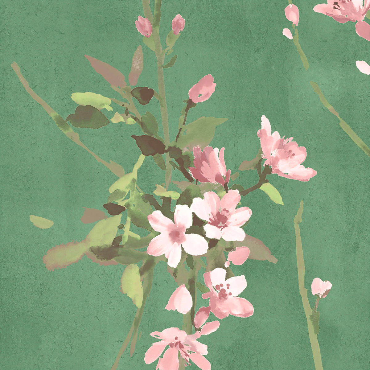 Blossom Evergreen wallpaper by Woodchip & Magnolia
