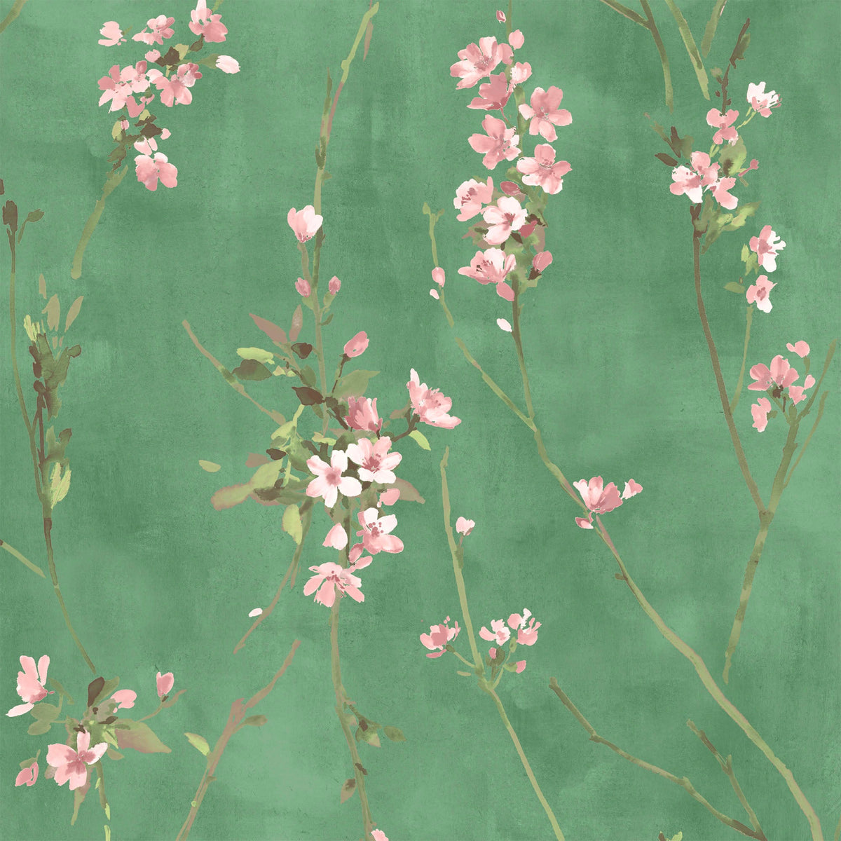 Blossom Evergreen wallpaper by Woodchip & Magnolia