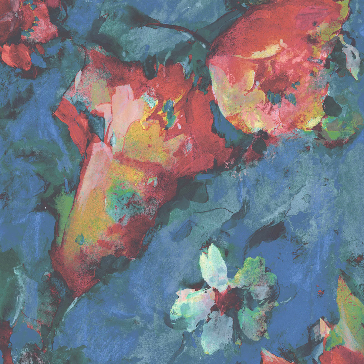 Expressive Floral Wallpaper