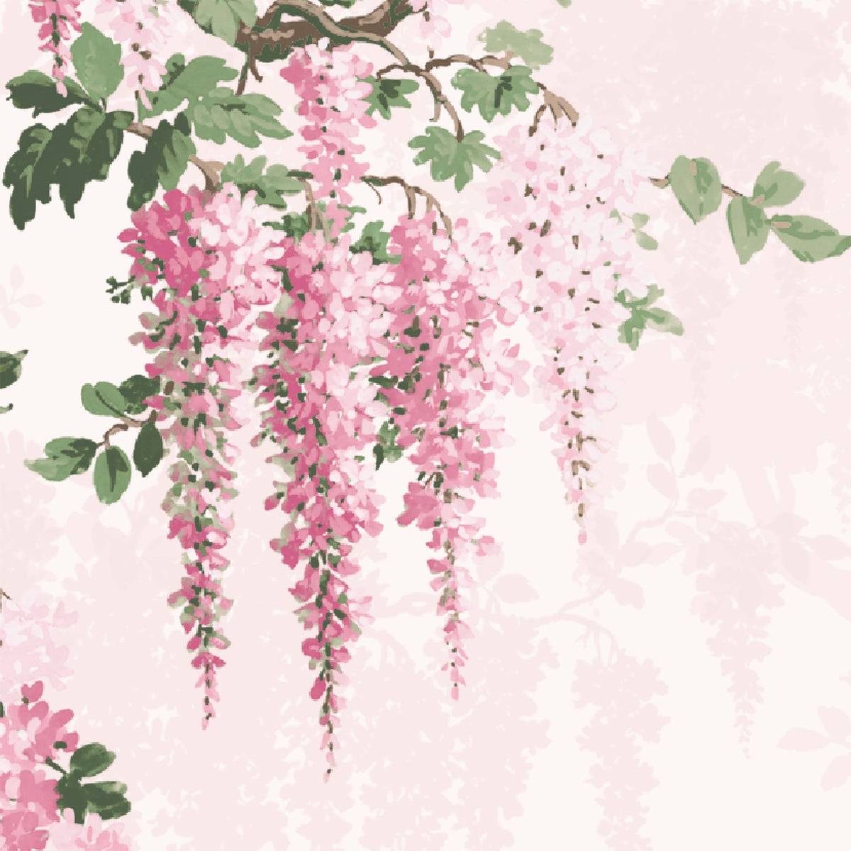 Wisteria Botanical Pretty Pink Border