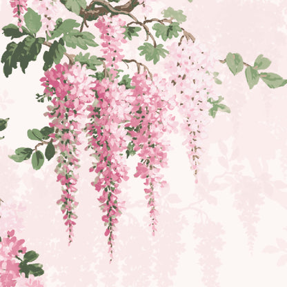Wisteria Botanical Pretty Pink Border