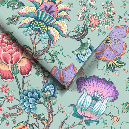 Arcadia Mint wallpaper by Woodchip & Magnolia