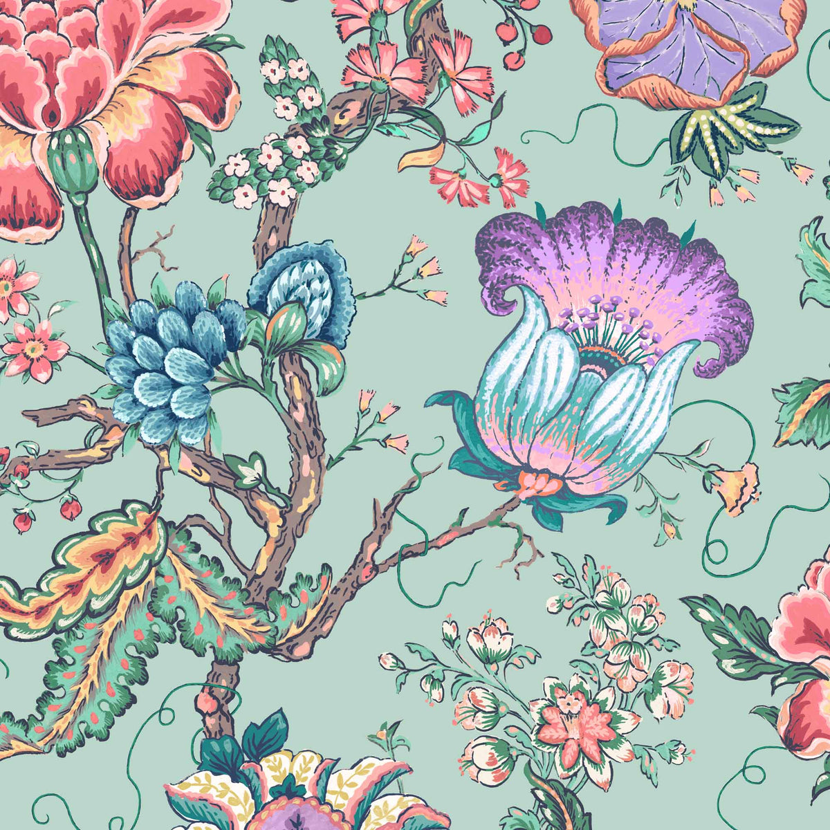 Arcadia Mint wallpaper by Woodchip & Magnolia