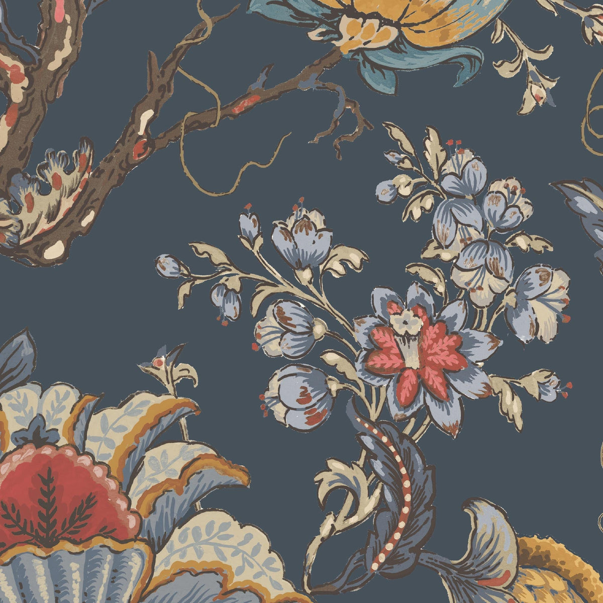 Arcadia Midnight Velvet Fabric