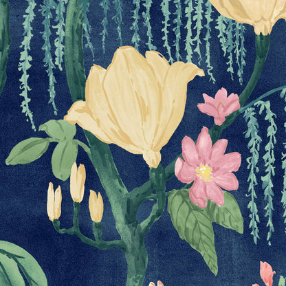 Pierre Indigo Wallpaper
