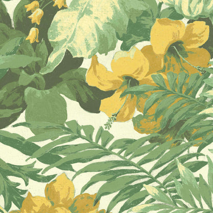 Canopy Moss/Yellow Velvet Fabric