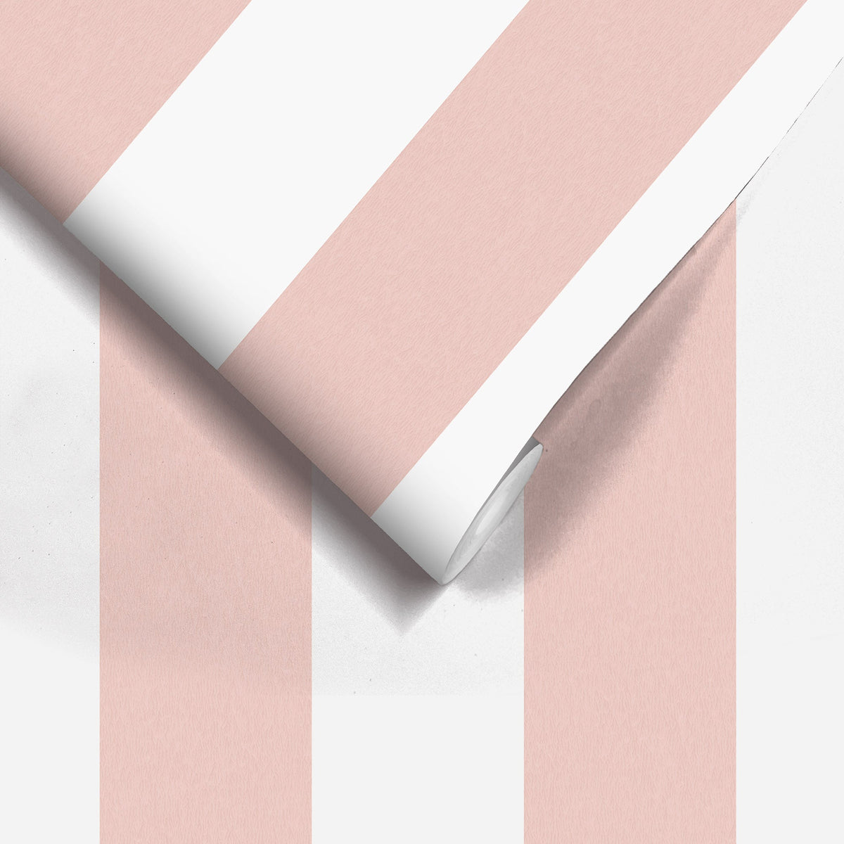 Awning Stripe Blush Pink wallpaper by Woodchip & Magnolia