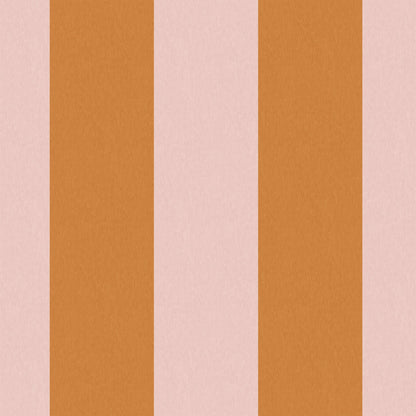Awning Stripe Pink Cloud/Gorse wallpaper by Woodchip & Magnolia