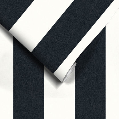Awning Stripe Monochrome wallpaper by Woodchip & Magnolia