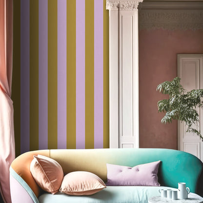 Awning Stripe Pistachio wallpaper by Woodchip & Magnolia