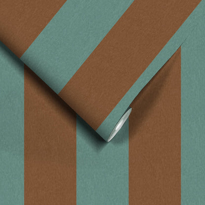 Awning Stripe Jade wallpaper by Woodchip & Magnolia
