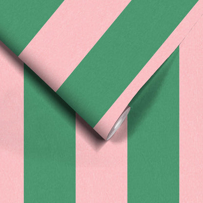 Awning Stripe Watermelon wallpaper by Woodchip & Magnolia