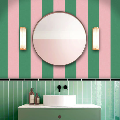 Awning Stripe Watermelon wallpaper by Woodchip & Magnolia