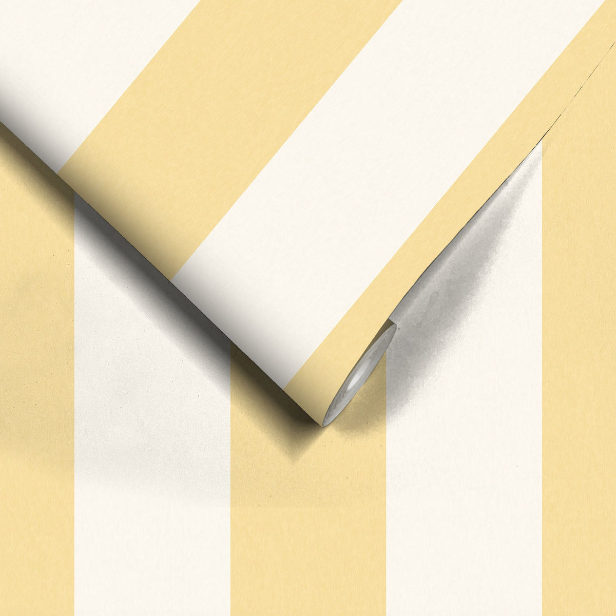 Awning Stripe Mellow Yellow wallpaper by Woodchip & Magnolia