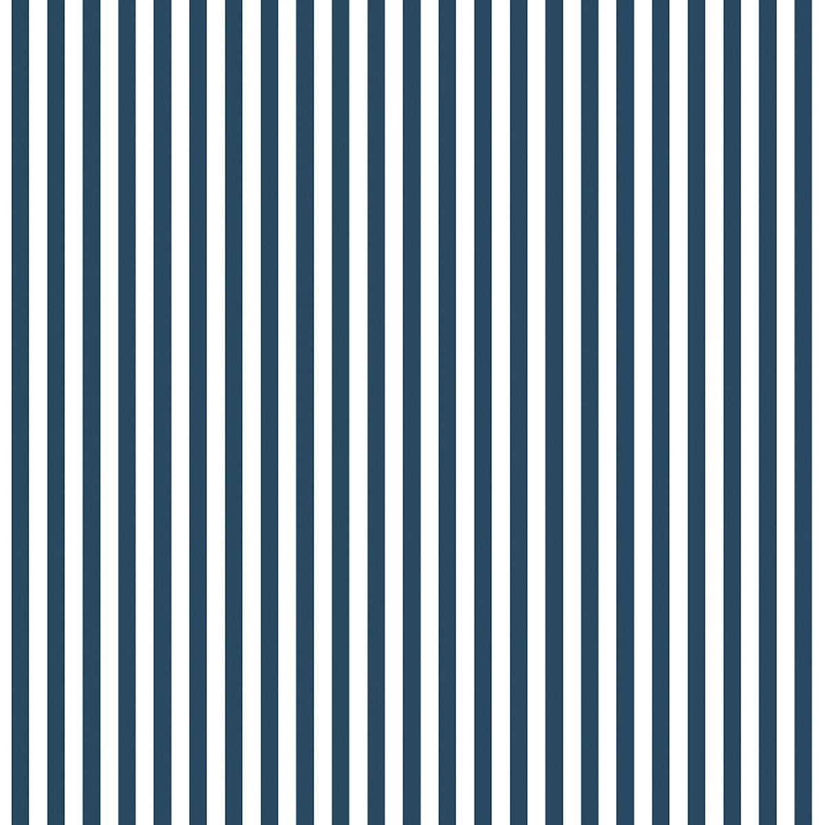 Matchstick Stripe Navy/White Wallpaper