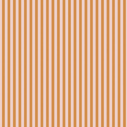 Matchstick Stripe Pink Cloud/Gorse Wallpaper