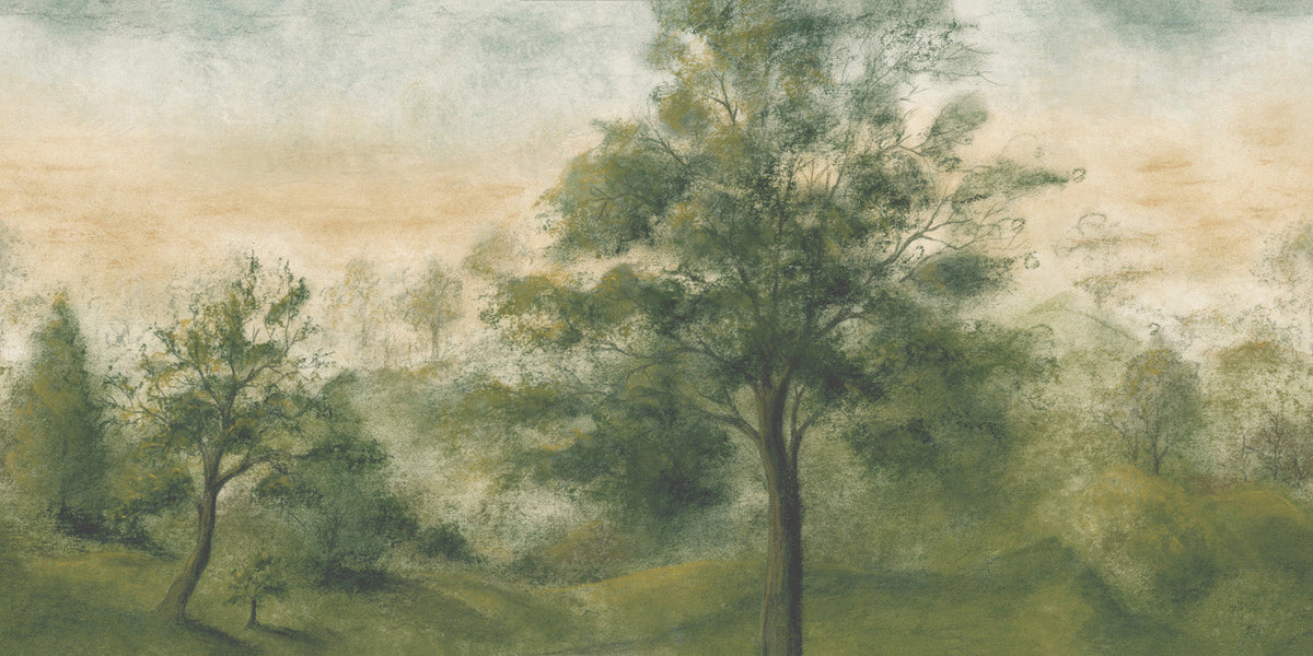 Quarlton Forest Green mural by Woodchip & Magnolia