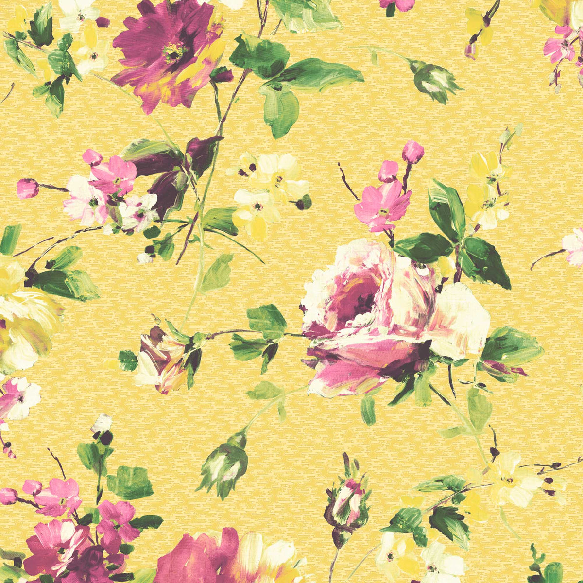 Lancashire Rose Sunshine Yellow Velvet Fabric
