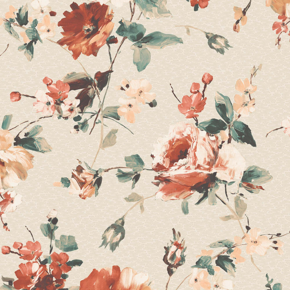 Lancashire Rose Rust Velvet Fabric