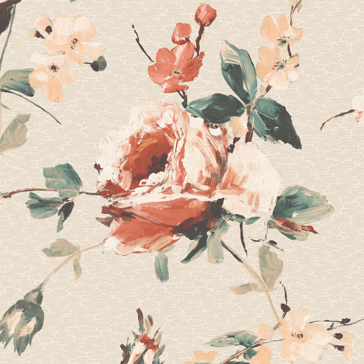 Lancashire Rose Rust Wallpaper
