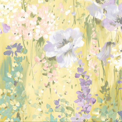 Wilderness Lemon Burst Velvet Fabric