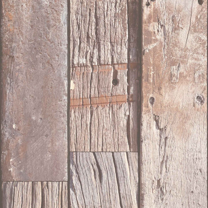 Driftwood Plank Rust Wallpaper