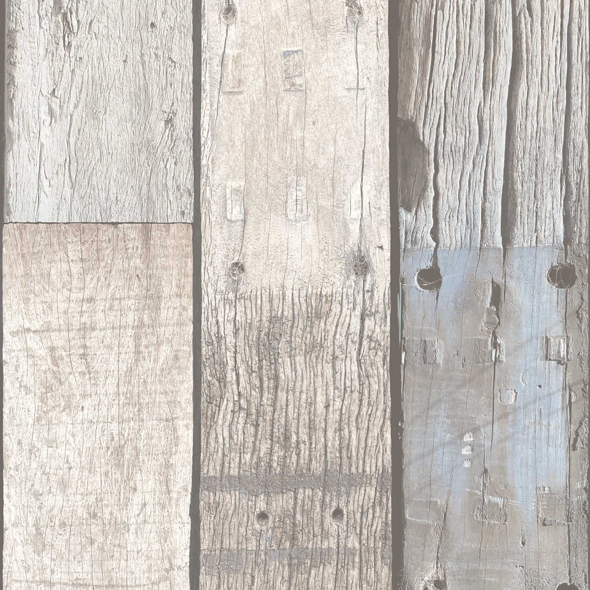 Driftwood Plank Pebble Grey Wallpaper
