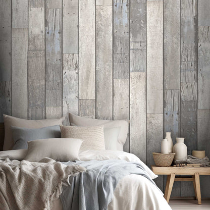 Driftwood Plank Pebble Grey Wallpaper