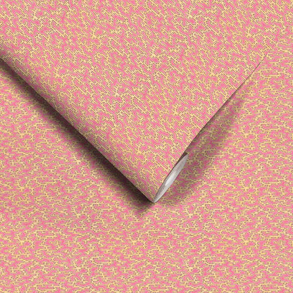 Rubigo Rhubarb Pink wallpaper by Woodchip & Magnolia