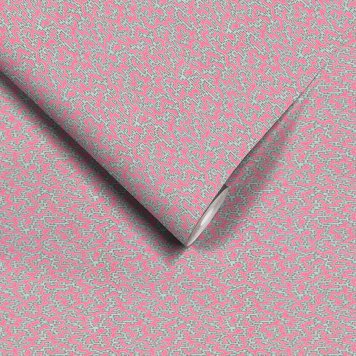 Rubigo Bubblegum Pink wallpaper by Woodchip & Magnolia