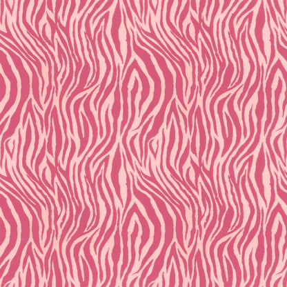 Debra Zebra Pink on Pink Wallpaper