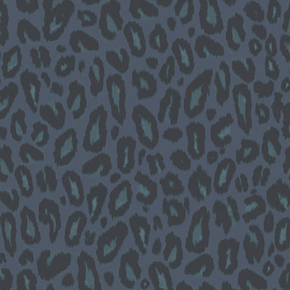 Big Kat Navy Linen Fabric