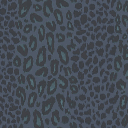 Tabby Kat Navy Stripe Wallpaper