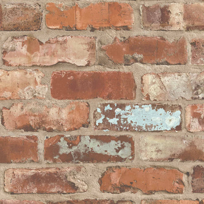 Castlefield Brick Clay wallpaper by Woodchip & Magnolia