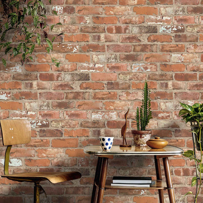 Castlefield Brick Clay wallpaper by Woodchip & Magnolia