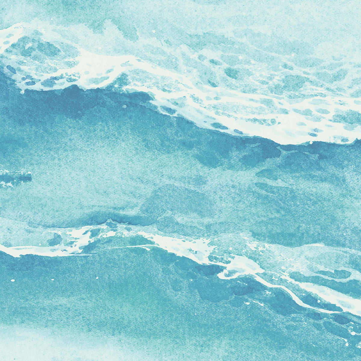 Ebb & Flow Sea Wave Aqua Wallpaper