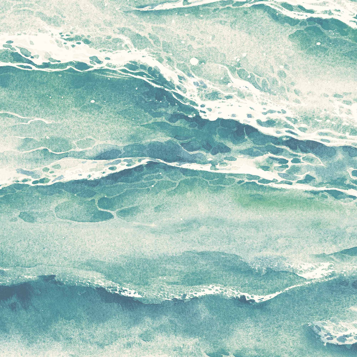 Ebb & Flow Sea Wave Seafoam Green Wallpaper