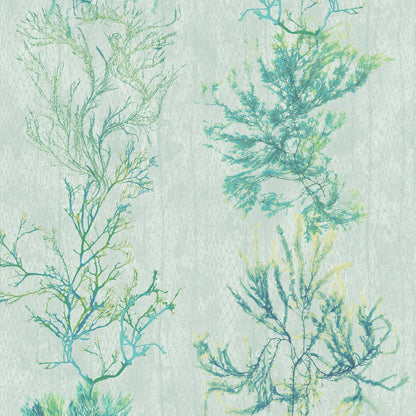 Seagrass Seaweed Stripe Aquamarine Wallpaper